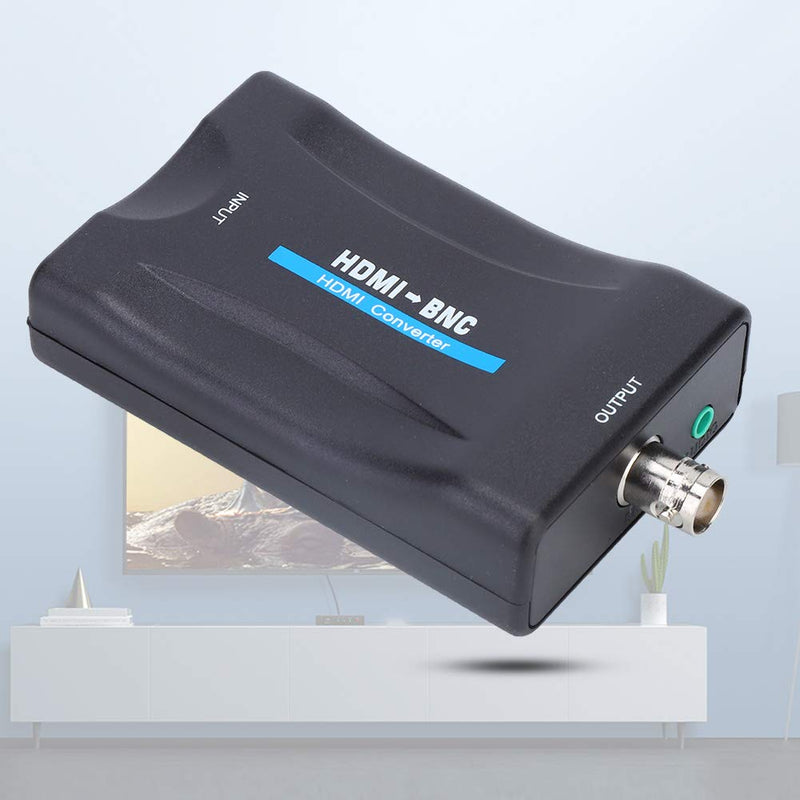 HDMI to BNC Converter, HDMI to BNC Composite Video and 3.5mm Audio Signal Converter Adapter with USB Charge Cable, Support for NTSC / PAL