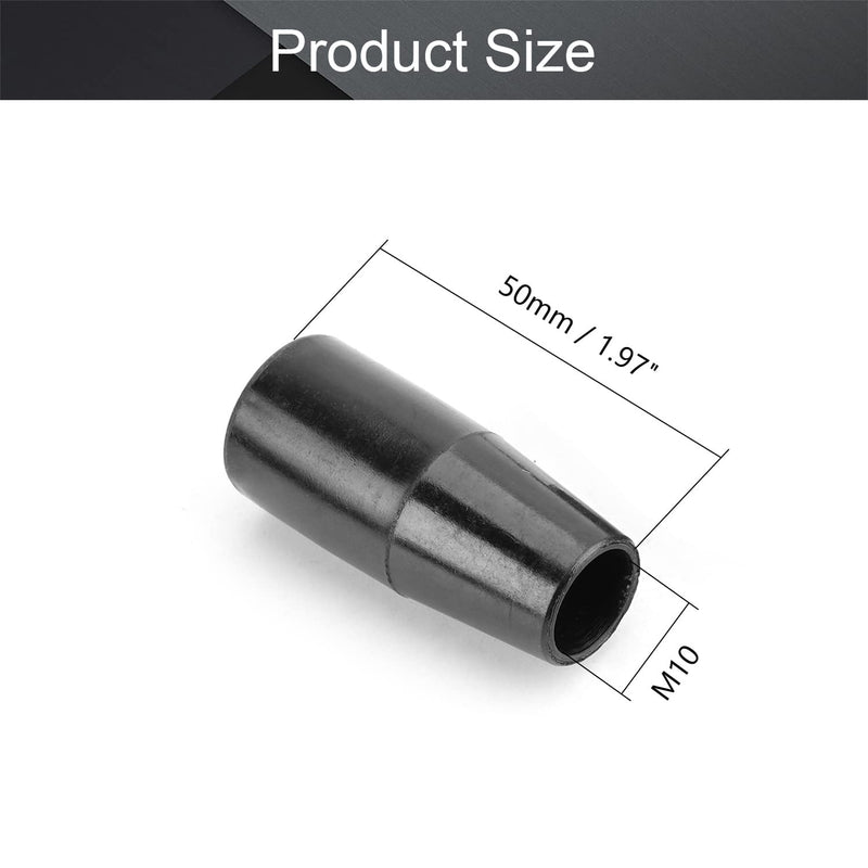 MroMax Handwheel M10 Female Thread Hand Grip Handle Plastic 50mm/1.97" Length Black 9pcs Cone-Black M10x50mm 9Pcs