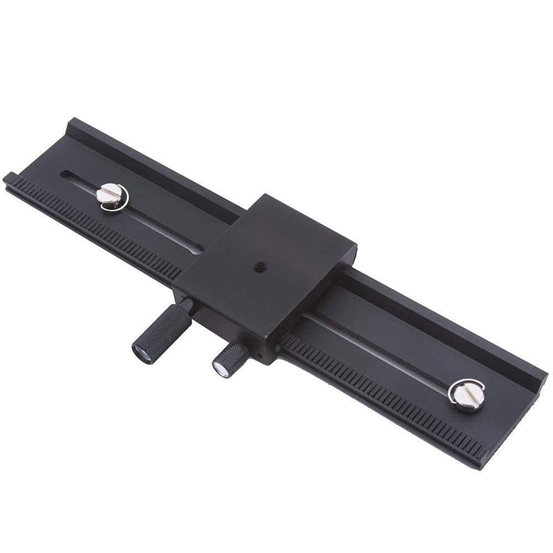 EXMAX 26cm/10.2in 2 Way Macro Shot Focusing Focus Rail Slider 1/4" Quick Screw Release Mount Camera Flash Support Plate with Standard 1/4" Screw