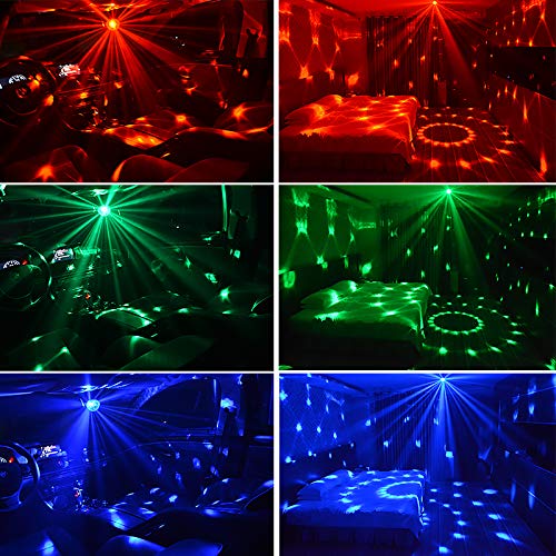 Upgrade Full Colours Disco Ball Light dj Light Show Light RGBW led Mini Party Light Christmas Decoration Light Gift Light Magic Light Sound Activated Automatic Strobe Lights with Remote