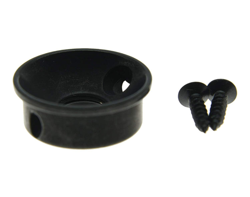 KAISH Black Metric Threading Electric Guitar Jack 6.35mm Electrosocket Jack Plate for Tele/Telecaster Guitar(Import Style)