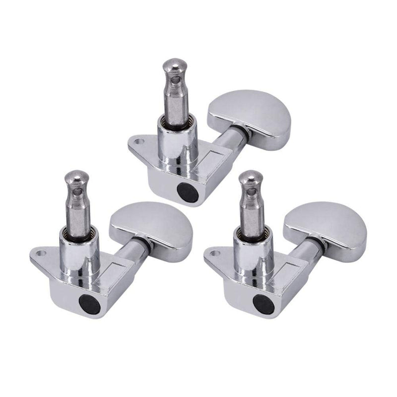 3L3R Guitar Tuning Pegs, Guitar Locking Tuners Zinc Alloy Machine Heads Silver