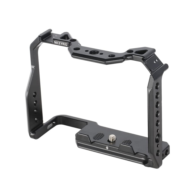 NICEYRIG Cage for Sony Alpha 7 IV / Alpha 7S III (A7IV/A7SIII) with 1/4 Thread NATO Rail Cold Shoe - 497