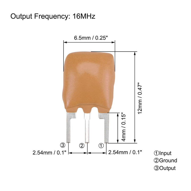 uxcell Ceramic Resonator Oscillator Assortment 4MHz 8MHz 12MHz 16MHz DIP, 4in1 20pcs