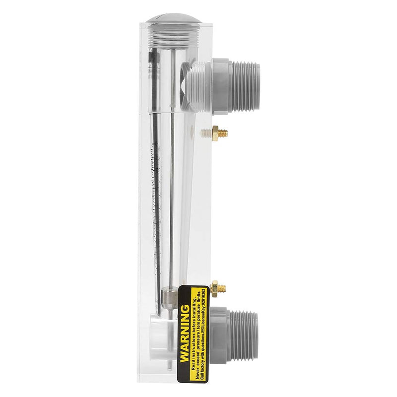 LZM-25 Acylic Flowmeter, 1-10GPM Liquid Flow Meter, Water Tube Design Liquid Flowmeter Measure, Button Panel Type Water Flow Meter, Thread Interface, External ZG1