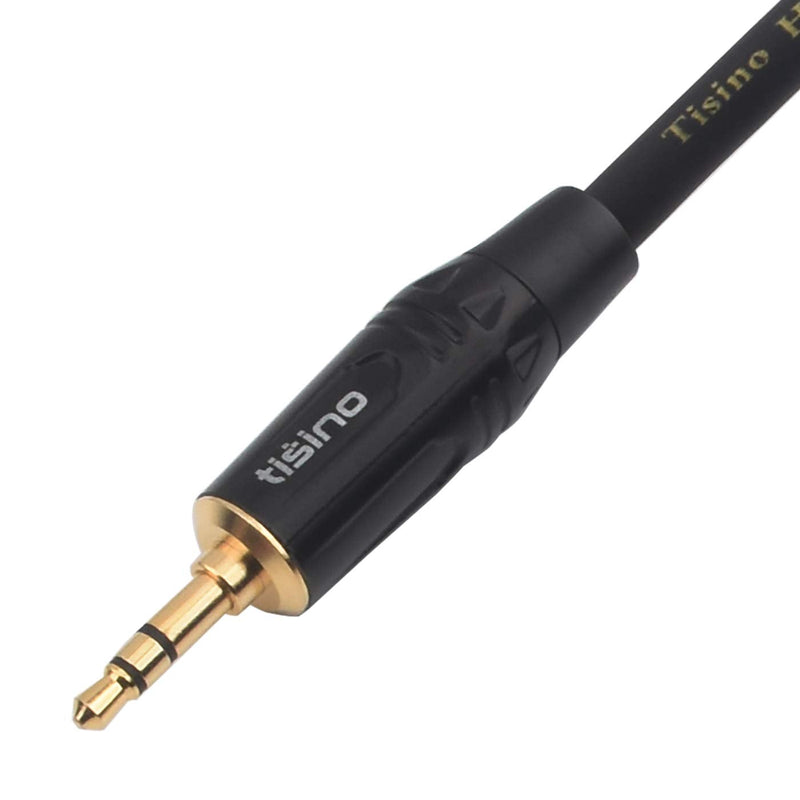 DISINO 1/8 to 1/4 Stereo Cable, Heavy Duty 3.5mm Mini Jack TRS to 6.35mm Jack TRS Audio Interconnect Path Cord Lead - 3.3 feet