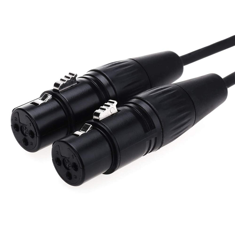 XLR Splitter Cable, NANYI- Microphone Cable XLR to XLR Patch Cables, 3-Pin XLR Male to Dual XLR Female Y Cable Adaptor mic Cable DMX Cable Patch Cords with Oxygen-Free Copper, (0.5 Meters /1.6Feet) 3.5 To 2XLR Female-0.5 Meters /1.6Feet