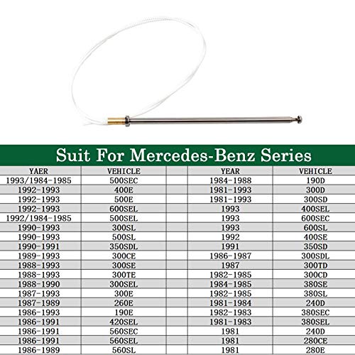 Anina Power Antenna Mast Replacement for 1981-1993 Mecedes Benz Design for AM/FM Radio Signal Reception