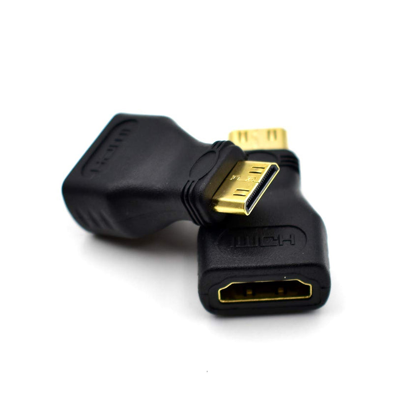 5 Pack Mini HDMI Adapter Gold Plated Mini HDMIi Male to HDMI Female High Speed HDMI Type C to Type A Compatible for Raspberry Pi Zero, Camera, Camcorder, DSLR, Tablet, Video Card