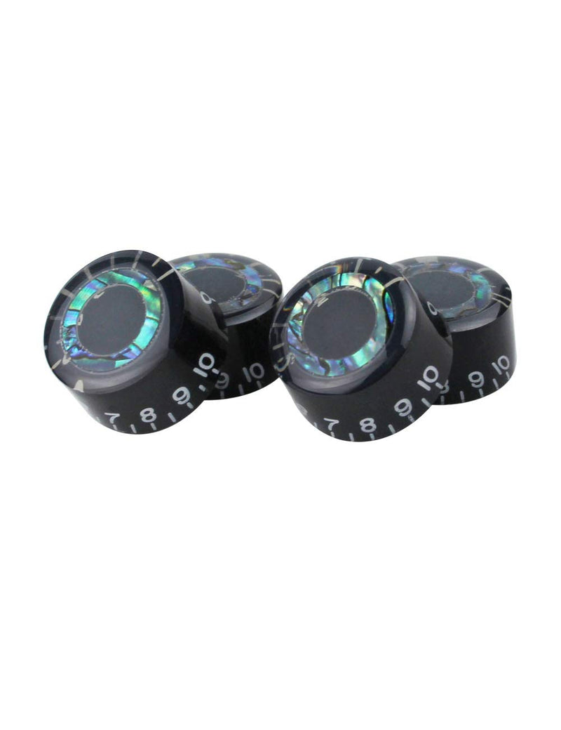 Guyker 4Pcs Guitar Control Knobs for 6mm(0.24”) Dia. Shaft Pots - Abalone Blue Green Speed Volume Tone Potentiometer Knob Compatible with Gibson Les Paul LP Style Electric Guitar Replacement Part