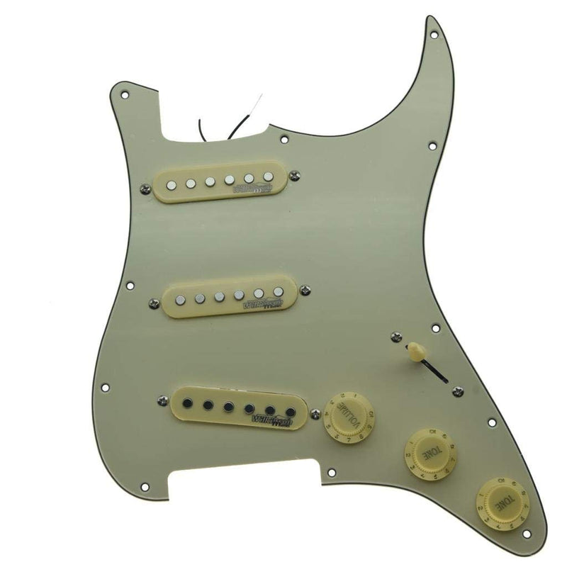 KAISH Aged White Loaded Electric Guitar Pickguard Prewired Pickguard with Wilkinson Pickups for Fender Strat Made In USA or Mexico