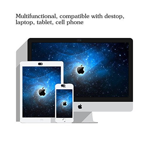 6-Pack Webcam Cover Compatible with iMac/MacBook/Laptop/Desktop/Tablet/Cell Phone - Slide Webcam Cover with Industry Leading 0.027" Thickness for Privacy Security