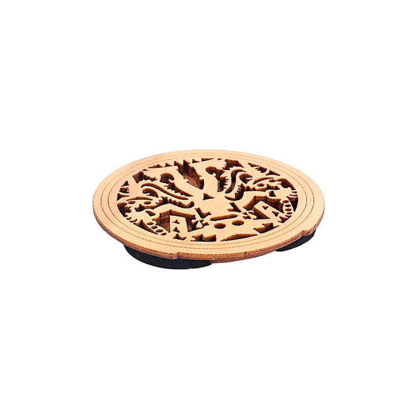 Alnicov Guitar Wooden Soundhole Sound Hole Cover Block Feedback Buffer for 40/41" EQ Acoustic Folk Guitars