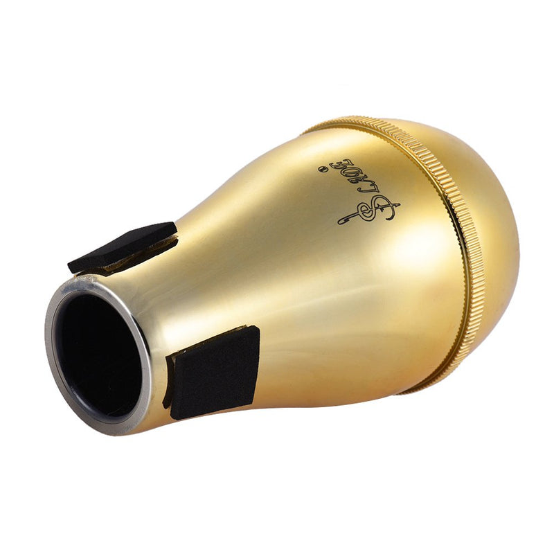 ammoon Practice Trombone Straight Mute Silencer Sourdine ABS Material for Alto Tenor Trombones Golden