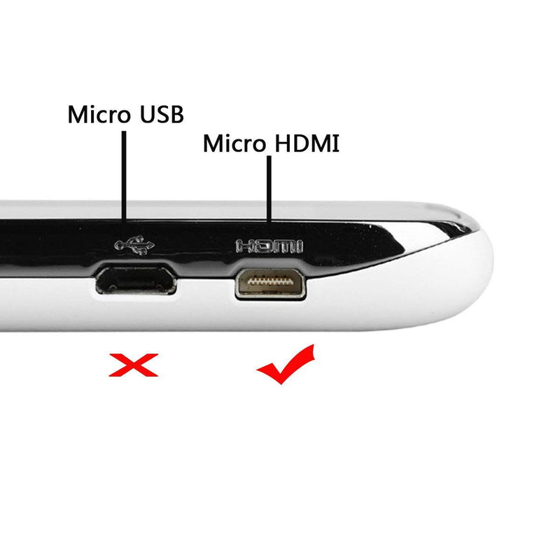 Down Angled 90 Degree Micro HDMI to HDMI Male HDTV Cable for Cell Phone & Tablet & Camera