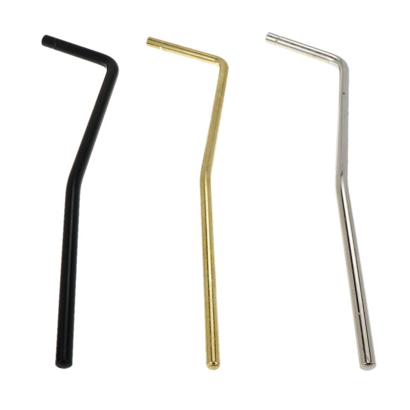 FarBoat 3Pcs 5mm/6mm Tremolo Arm Whammy Bar Vibrato Arm Crank Handle for Electric Guitars(Gold, Silver, Black)