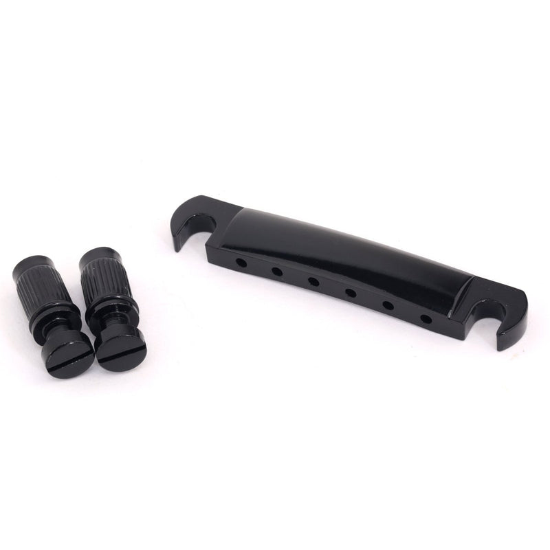 Musiclily ABR-1 Style Tune-o-matic Bridge and Tailpiece Set for Epiphone Les Paul Replacement, Black