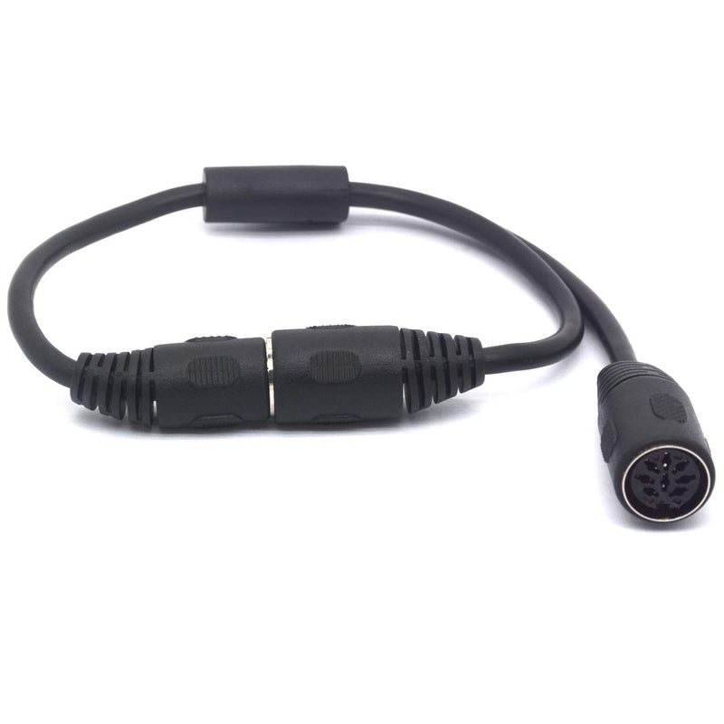 Tomost MIDI Splitter 8 Pin DIN Y Adapter Cable 1 Male to 2 Female Din Plug Large Size