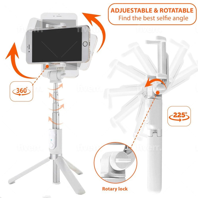 BW-BS4 Bluetooth Selfie Stick Tripod Specification White