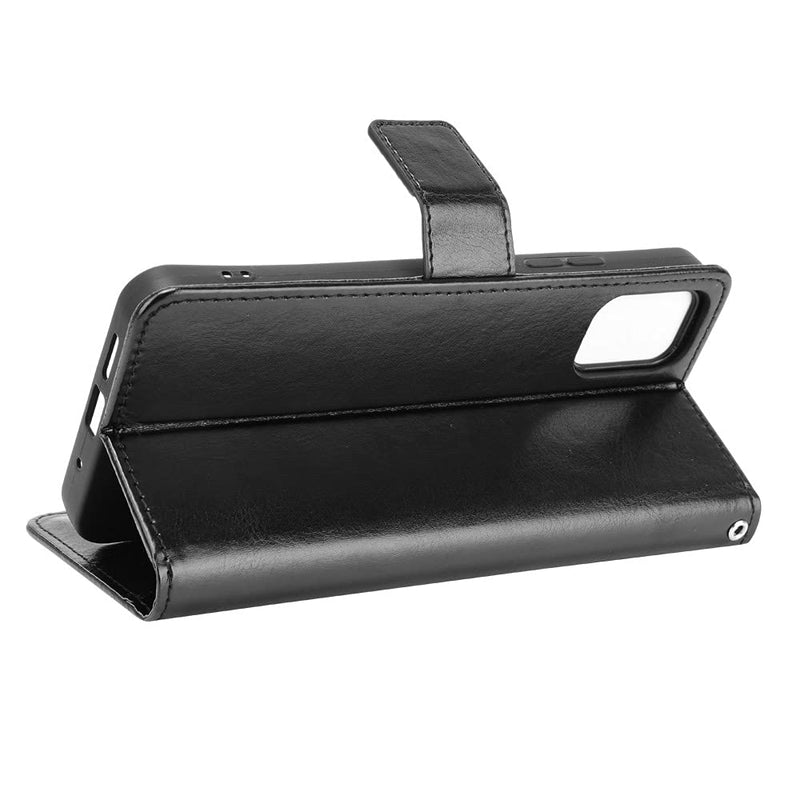 QiongNi Case for UMI Umidigi Power 5 Leather Case,Case for Umidigi Power 5 Case Cover,Flip Leather Wallet Cover Case for UMI Umidigi Power 5 Case Black