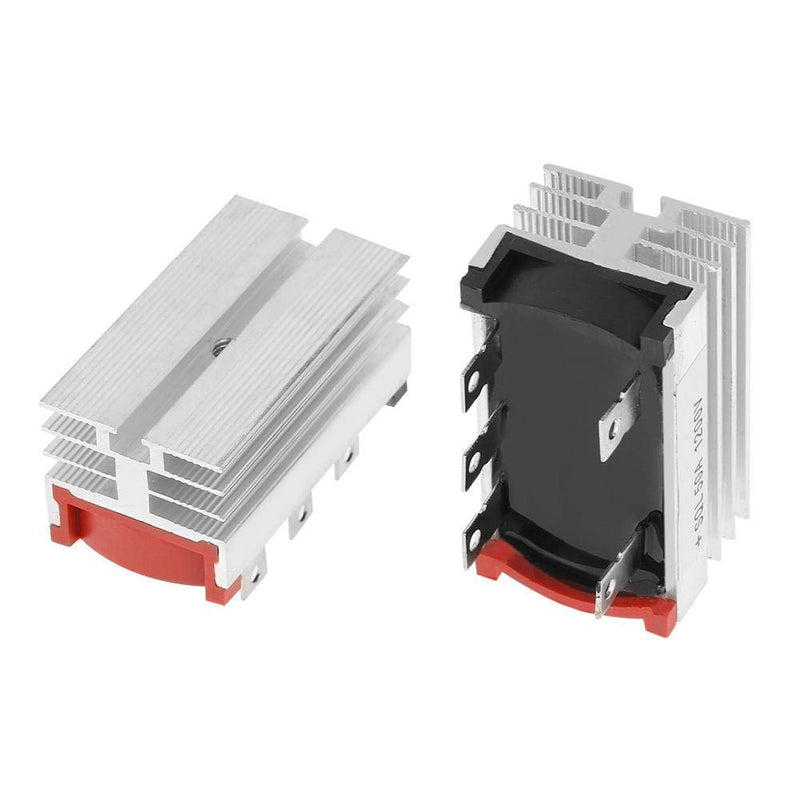 Bridge Rectifier, Pack of 2 3 Phase Bridge Rectifier 50A 1200V High Power Bridge Rectifier Diode Module with Aluminum Heatsink