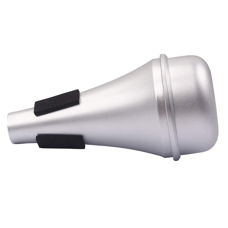 Alnicov Professional Trumpet Straight Practice Cup Mute Lightweight Silencer Musical,Chrome