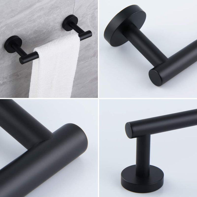 kimzcn 9-Inch Matte Black Hand Towel Bar SUS 304 Stainless Steel Towel Rack Holder for Bathroom Wall Mount