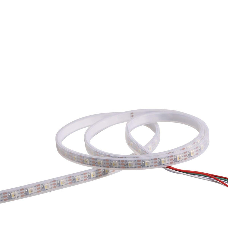 [AUSTRALIA] - Visdoll 16.4Ft (5M) SK6812 IC (Upgraded of WS2812B) 300 Pixels 5050 RGB+White Individually Addressable LED Strip Light Waterproof 60Leds/M DC 5V RGBW Ribbon Light (White PCB) Sk6812 Rgbw 300leds Waterproof White 