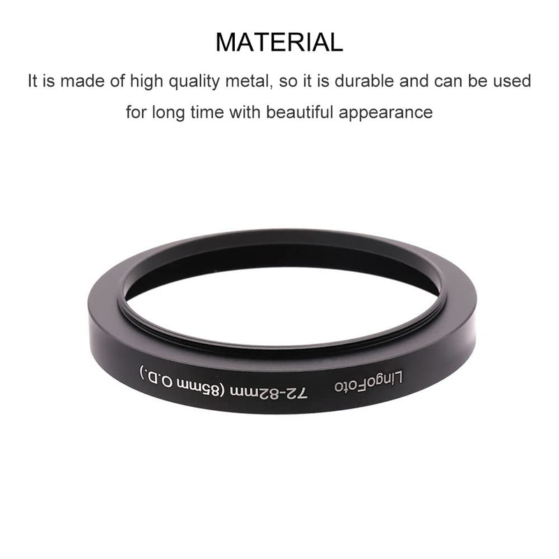 LingoFoto Step-up Ring for Mirrorless DSLR Cameras Camcorder Video Compatible with 72mm Lens to 85mm Lens Matte Box O.D, LingoFoto Lens Adapter Ring