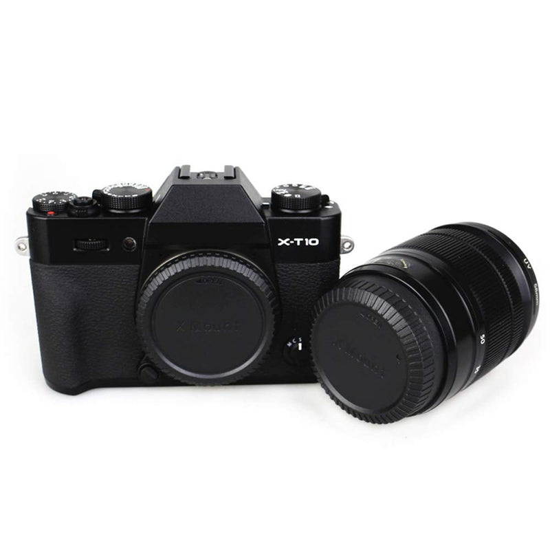 2 Pack X Mount Body Cap Cover & Rear Lens Cap for Fuji Fujifilm X-T3 X-T4 X-T2 X-S10 X-T30 X-T20 X-T10 X-T200 X-T100 X-H1 X-PRO3 X-PRO2 X-E4 X-E3 X-A7 X-A5 and More Fujifilm X Mount Camera and Lens For Fujifilm X Mount