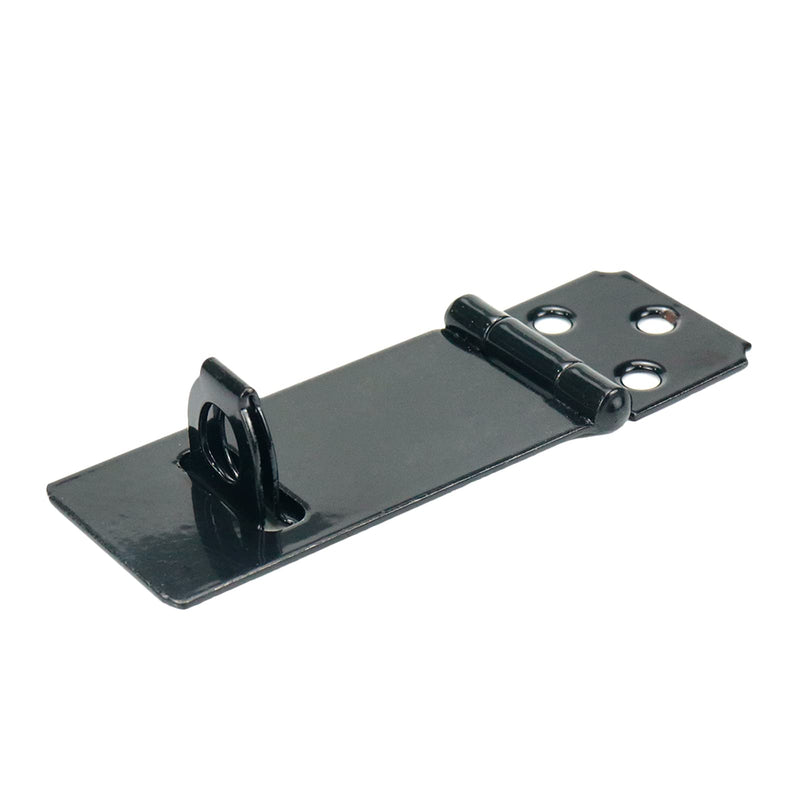 Tsnamay 4Pcs 3Inch Black Padlock Hasp,Door Slide Latch Lock Black Painted Iron Lock Black Iron with Screws for Home Yard Garden