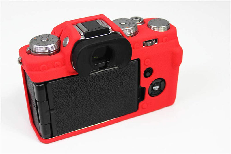 [AUSTRALIA] - X-T4 Case, BolinUS Fullbody Ultra-Thin Lightweight Rubber Soft Silicone Housing Case Bag Cover for Fujifilm Fuji X-T4 XT4 (Red) Red 
