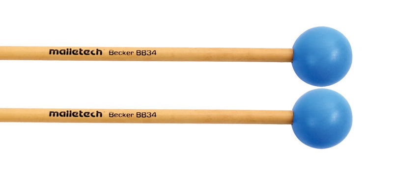 Malletech Bob Becker Xylophone Mallet - Medium Bright Blue Medium Hard