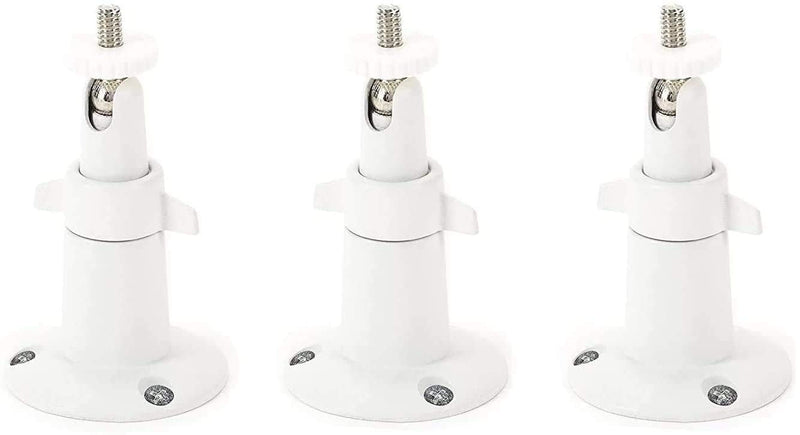 Wasserstein Adjustable Metal Mount with Universal Screw Compatible with Ring Stick Up Cam Battery and Ring Stick Up Cam Wired - Extra Flexibility for Your Ring Camera (3 Pack, White)