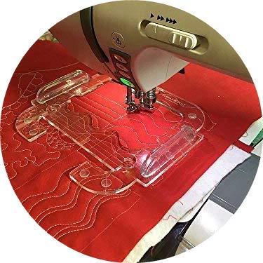 HONEYSEW Free Motion Quilting Template Series 5 with Quilting Frame for Domestic Sewing Machine Ruler (Free Motion Quilting Grip 5) Free Motion Quilting Grip 5