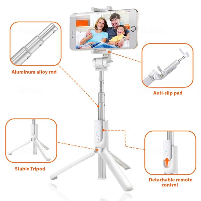 BW-BS4 Bluetooth Selfie Stick Tripod Specification White