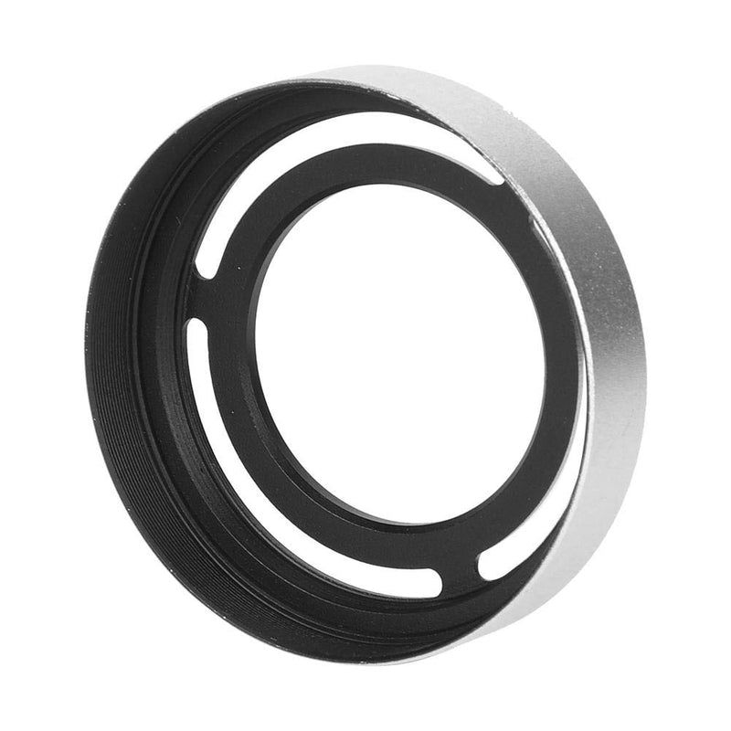 Oumij1 Hollow Metal Lens Hood - Compact Lens Hood - Detachable Camera Lens Hood - for Fuji X10/X20/X30 Camera(Silver) Silver