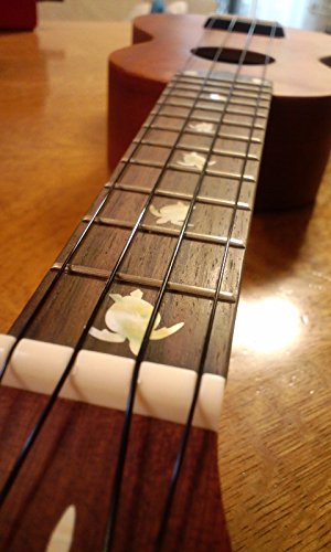 Inlay Sticker Fret Markers for Ukuleles - Sea Turtles/Honus (2 Colours Set) White Pearl & Abalone Blue