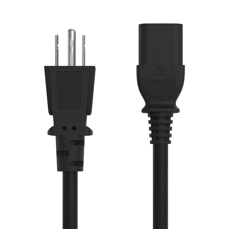 IBERLS Computer TV Power Cord, 3 Prong Plug for LG, Sony, Samsung, Toshiba, Sanyo, Asus, Aoc, HP, Dell PC or Monitor 18 Replacement AWG AC Power Cable [UL Listed]