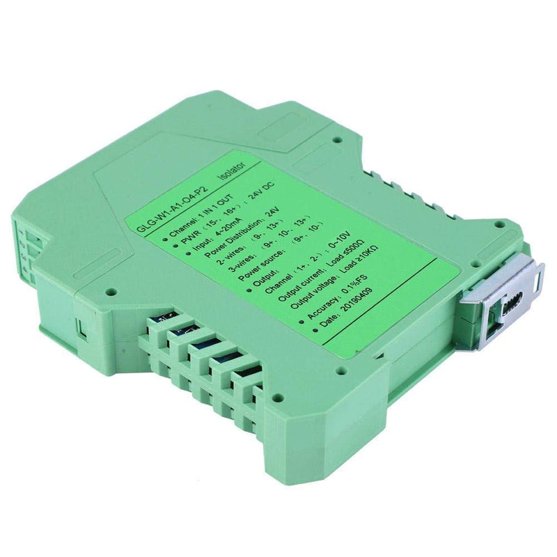 YWBL-WH DC 24V Current Signal Isolator Transmitter 4-20mA PLC Detect Signal Conditioner(One in and one Out 4-20mA Turn 0-10V)