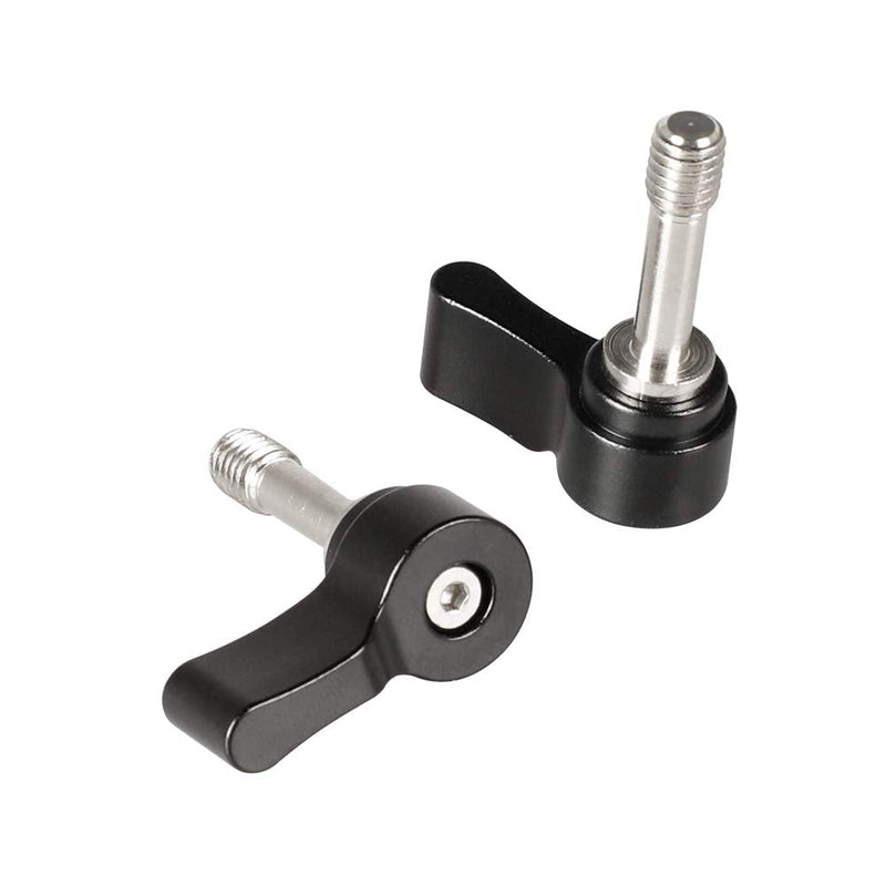 CAMVATE M6 Ratchet Wingnut Assembly Knob Black (A Pair) - 2159