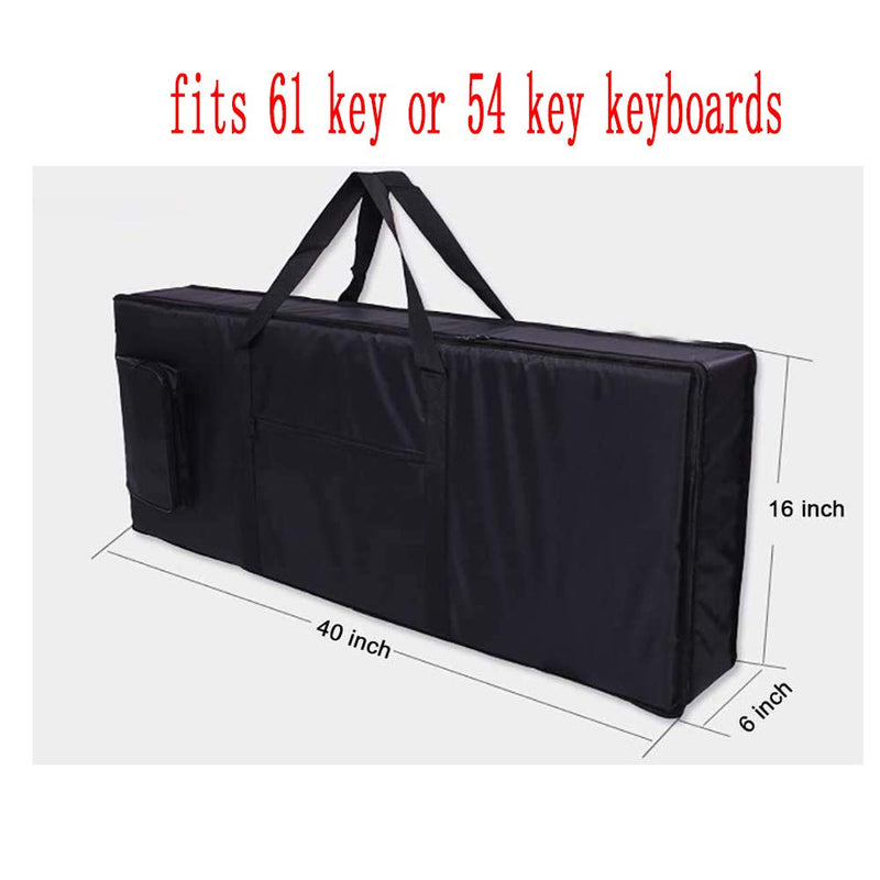 61 Key Keyboard Bag, Electric Piano Keyboard Bag with Portable Handle Shoulder Straps,420D Oxford Cloth Case Gig Bag, Best Gift for Music Students or Instrument Enthusiast
