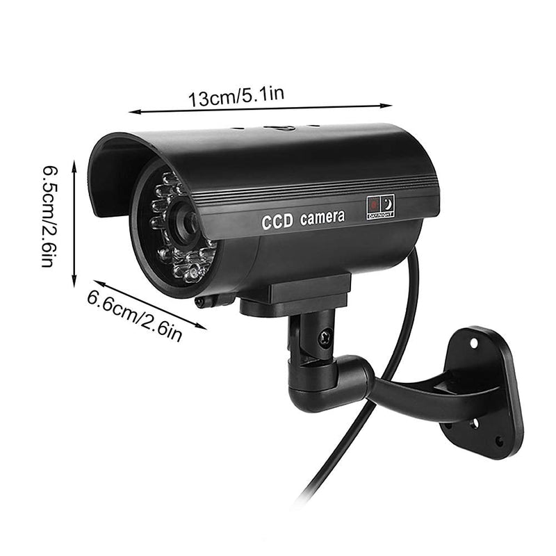 Dummy Camera Surveillance Cameras with Flashing LED Simulation Realistic Camera Fake CCTV