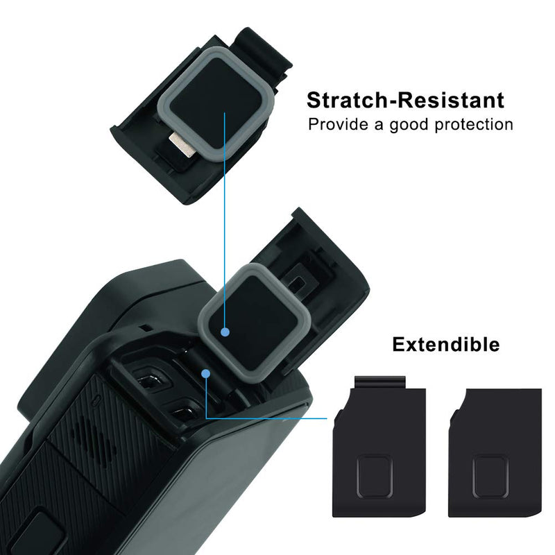 GOHIGH Replacement Side Door for GoPro Hero 7 Black,USB-C HDMI Cover Repair Part Battery Door Protective Charging Port Repair Part Action Camera Accessories for hero 7 black