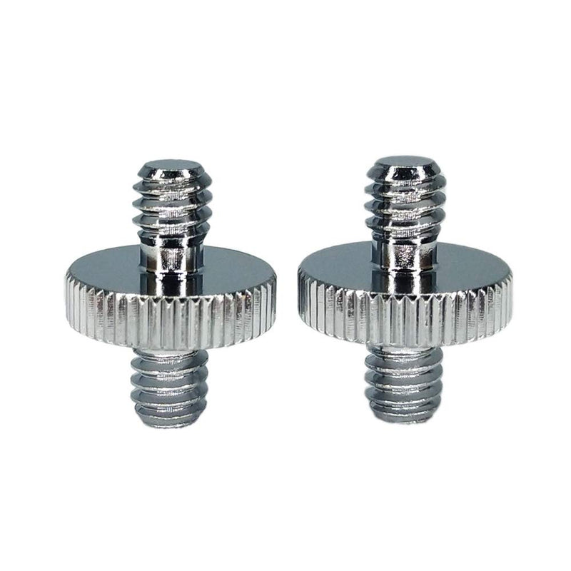 2 Pack Standard 1/4"-20 Male to 1/4"-20 Male Threaded Tripod Screw Adapter for Camera/Tripod/Monopod/Ballhead/Light Stand (1/4"-20 to 1/4"-20) 1/4"-20 to 1/4"-20