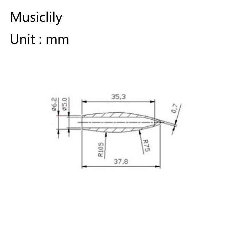 Musiclily Pro 5mm Plastic Guitar Tremolo Arm Tips for 4.8mm Diameter Strat Whammy Bar, Black (2 Pieces)