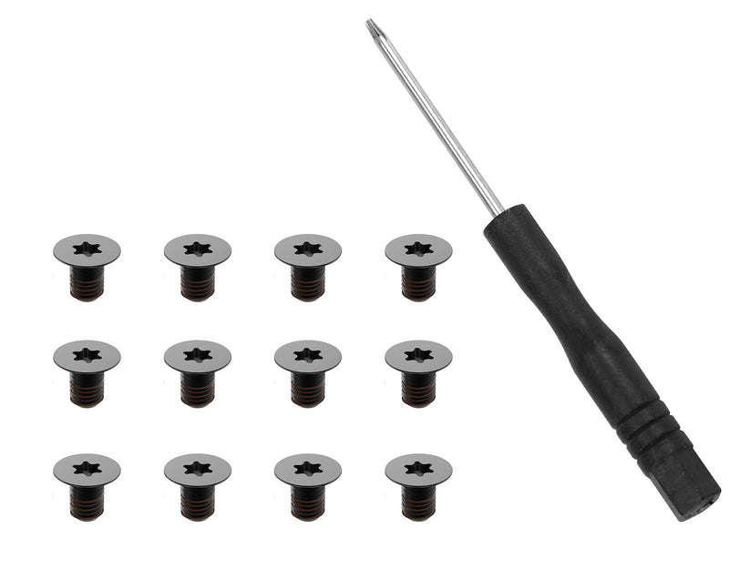 12PCS M2x3 Torx T5 Screws for Dell XPS 13 9343 9350 9360 9300 9370 9380 7390, XPS 15 9500 9550 9560 9570 7590 & Precision M5510 5520 5530 5540 5550 Series Laptop with Screwdriver, Black