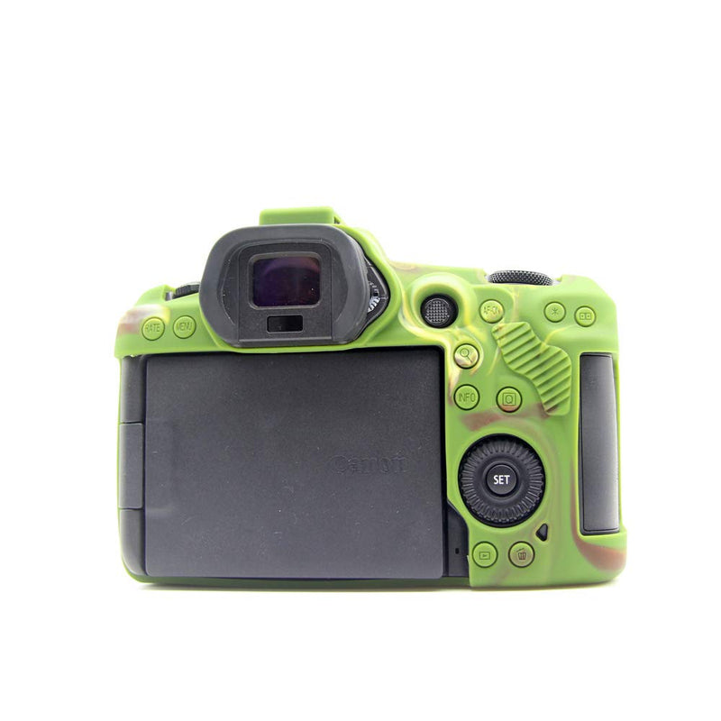 [AUSTRALIA] - R5 Case, BolinUS Fullbody Ultra-Thin Lightweight Rubber Soft Silicone Housing Case Bag Cover for Canon EOS R5 (Green) Green 