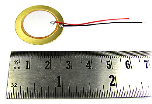 3-pack 27mm Piezoelectric Disk Elements (Contact Pickups) with 2" Leads
