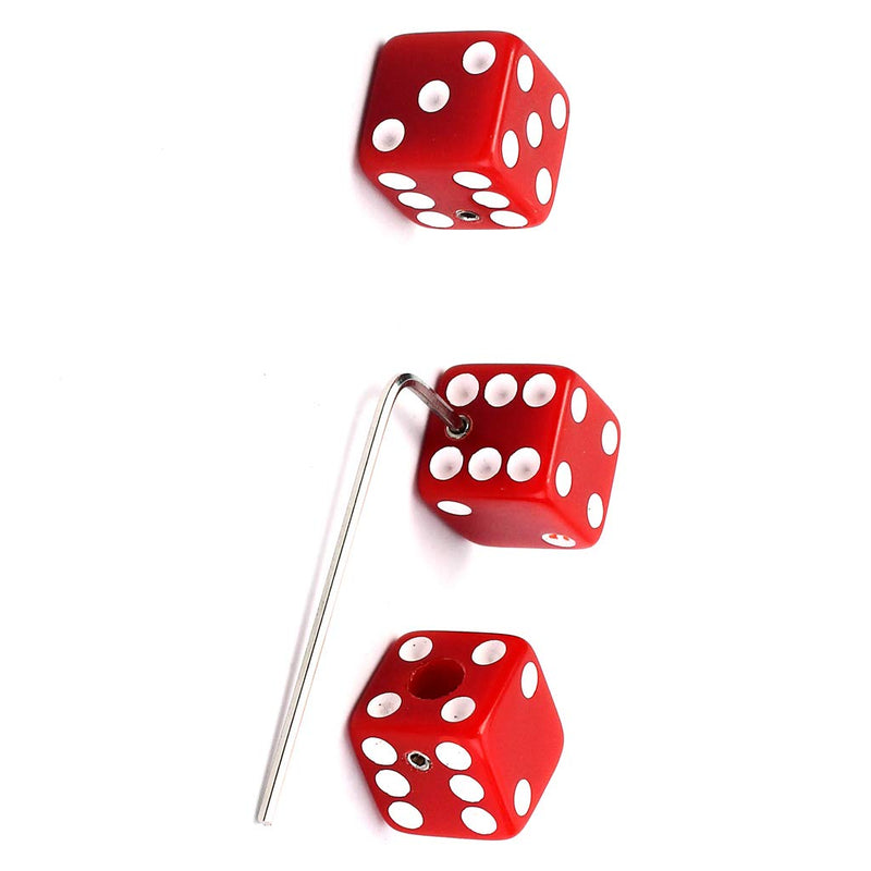 Alnicov 3 Pieces Red Dice Volume Control Knobs with Wrench Plastic for Electric Guitar Parts Replacement
